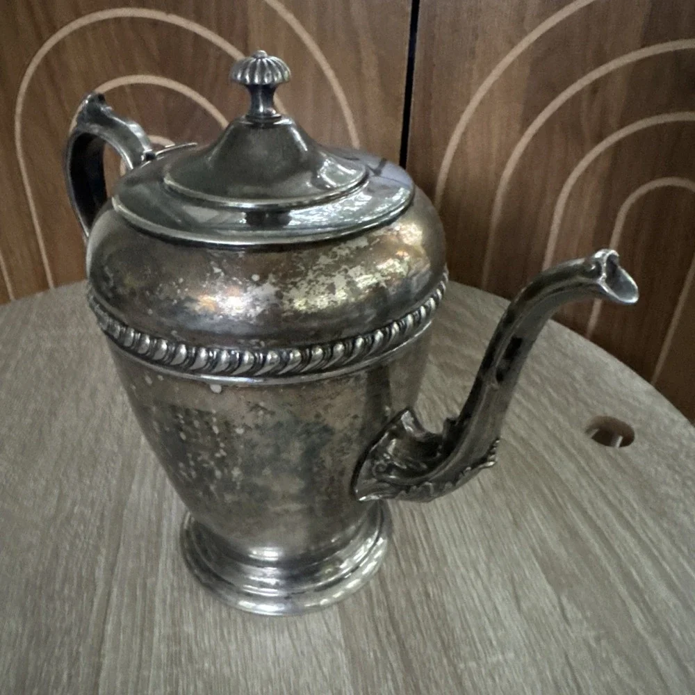 Vintage FEDERAL Silverplate on Copper COFFEE POT Patina